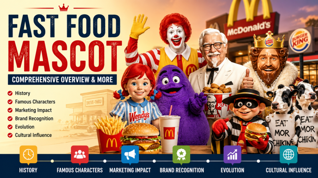 Fast Food Mascot: Comprehensive Overview, History, Famous Characters, Marketing Impact, Brand Recognition, Evolution, Cultural Influence, and More