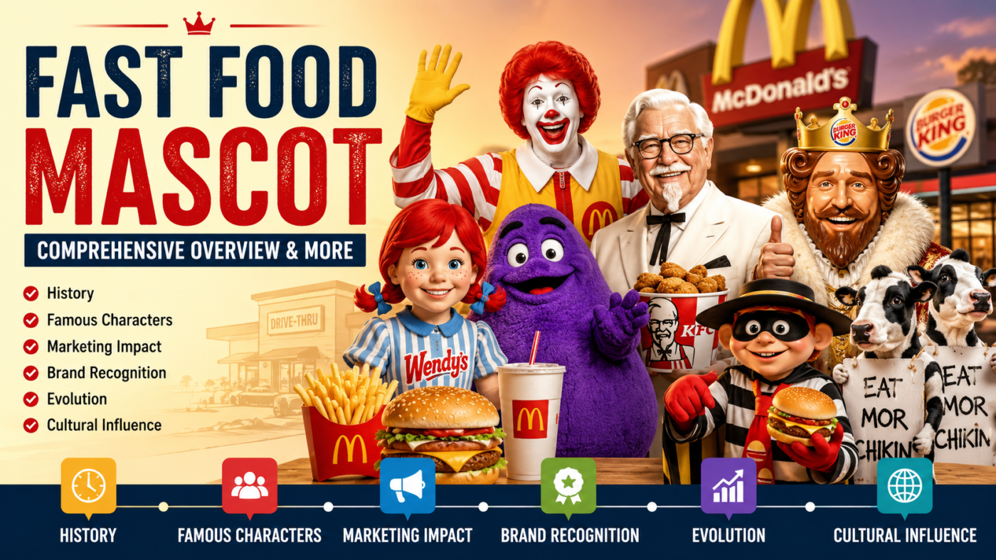 Fast Food Mascot: Comprehensive Overview, History, Famous Characters, Marketing Impact, Brand Recognition, Evolution, Cultural Influence, and More