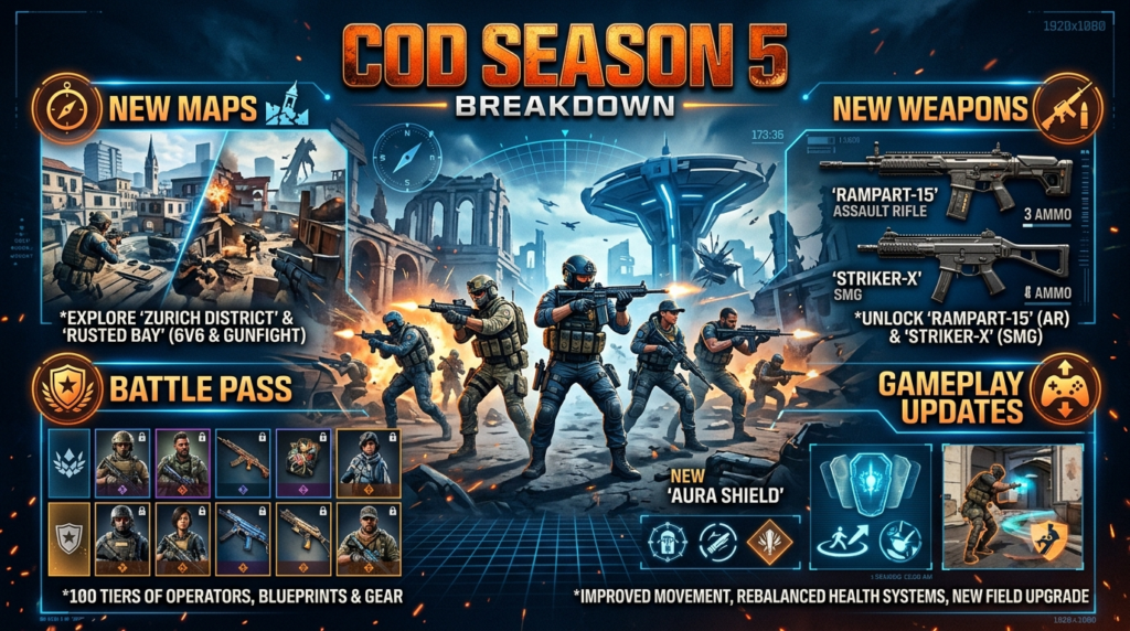 COD Season 5 Breakdown: Everything New in Maps, Weapons, Battle Pass, and Gameplay Updates Explained