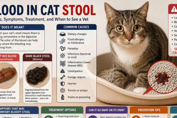 Blood in Cat Stool: A Complete Guide to Causes, Symptoms, Diagnosis, Treatment, Prevention, Recovery