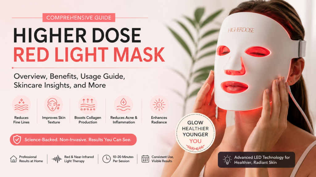 Higher Dose Red Light Mask – Comprehensive Overview, Benefits, Usage Guide, Skincare Insights, and more info.