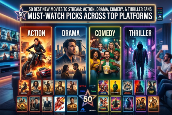 50 Best New Movies to Stream for Action, Drama, Comedy, and Thriller Fans: Must-Watch Picks Across Top Platforms
