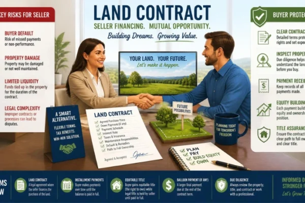 Land Contract Explained in Detail: How Seller Financing Works, Buyer and Seller Responsibilities, Legal Risks, State Law Differences,