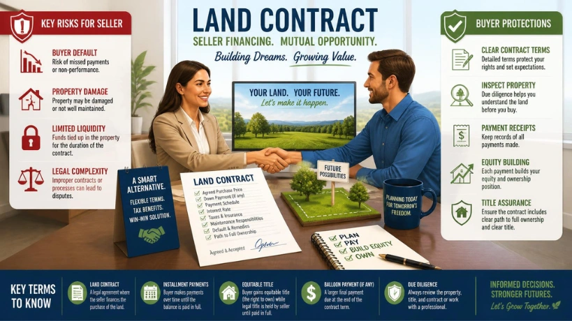 Land Contract Explained in Detail: How Seller Financing Works, Buyer and Seller Responsibilities, Legal Risks, State Law Differences,