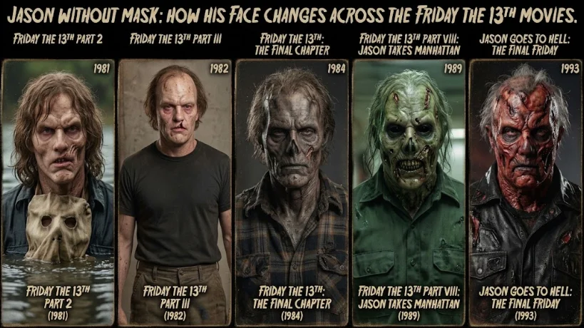 Jason Without Mask: How His Face Changes Across the Friday the 13th Movies